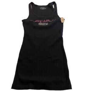 Victoria Secret NEW Sexy Little Bride Black Tank Top Small/Medium Bachelorette